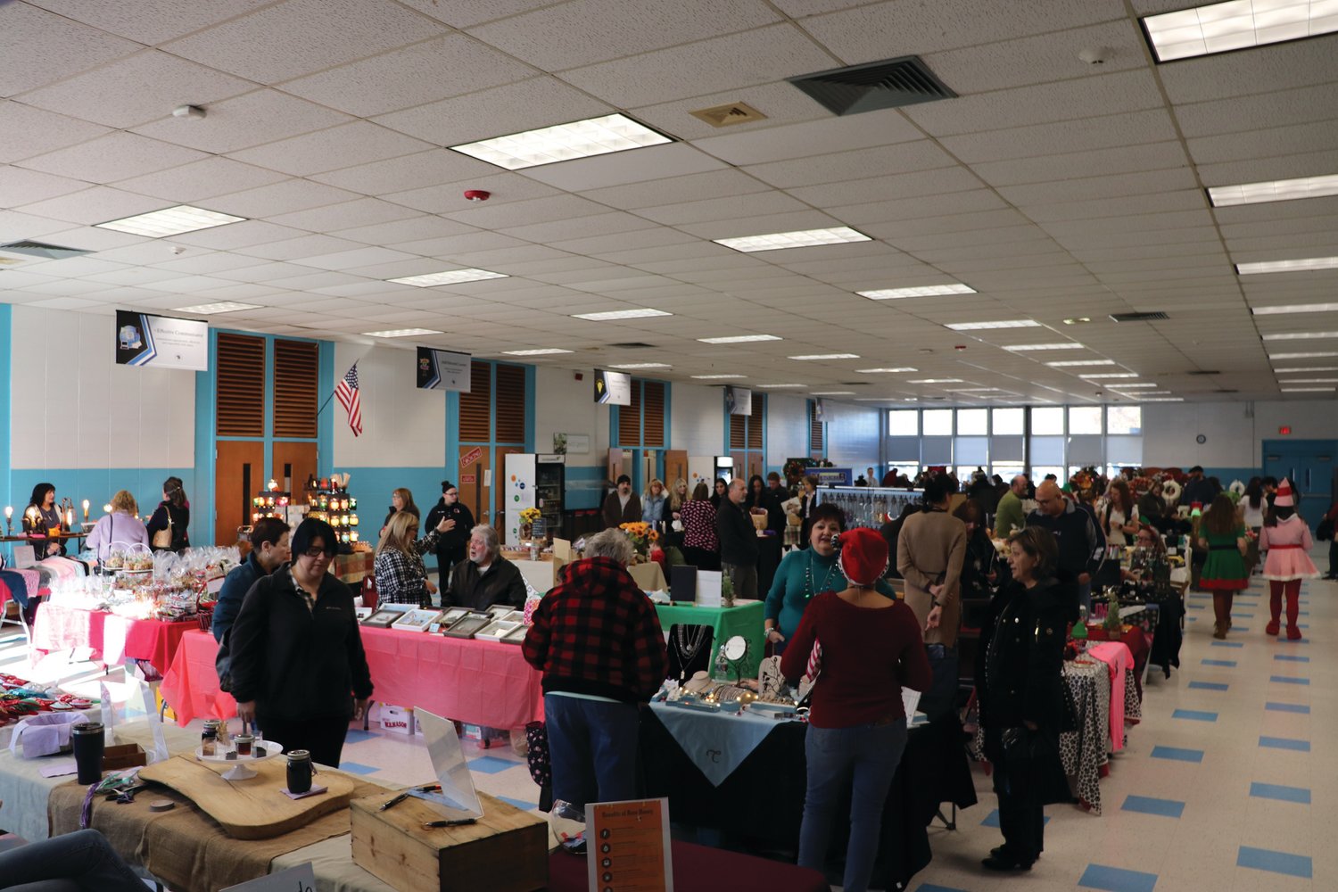 WINTER WONDERLAND: This is what the Johnston High School cafeteria will look like on Saturday, Dec. 4 when the PTSO presents its 10th annual Holly Fair that will have upwards of 40 vendors and offer people to do some early Christmas shopping.